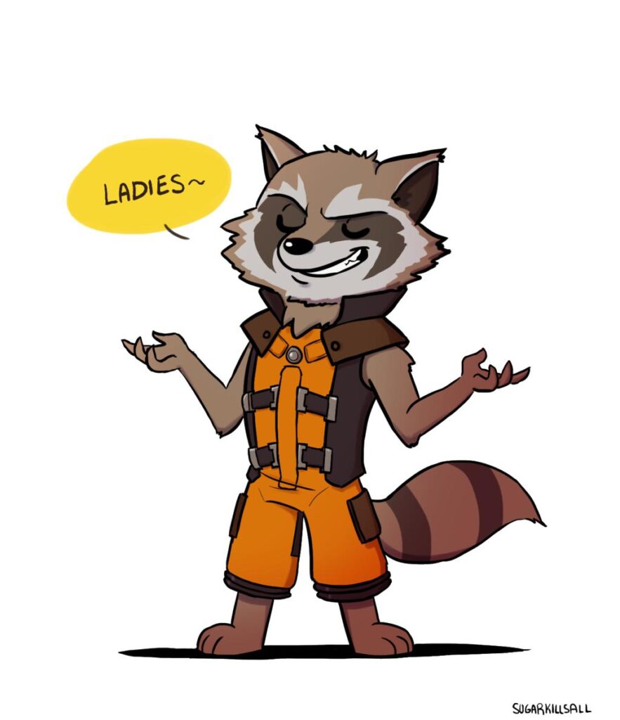 Rocket Raccoon - royalty free image 